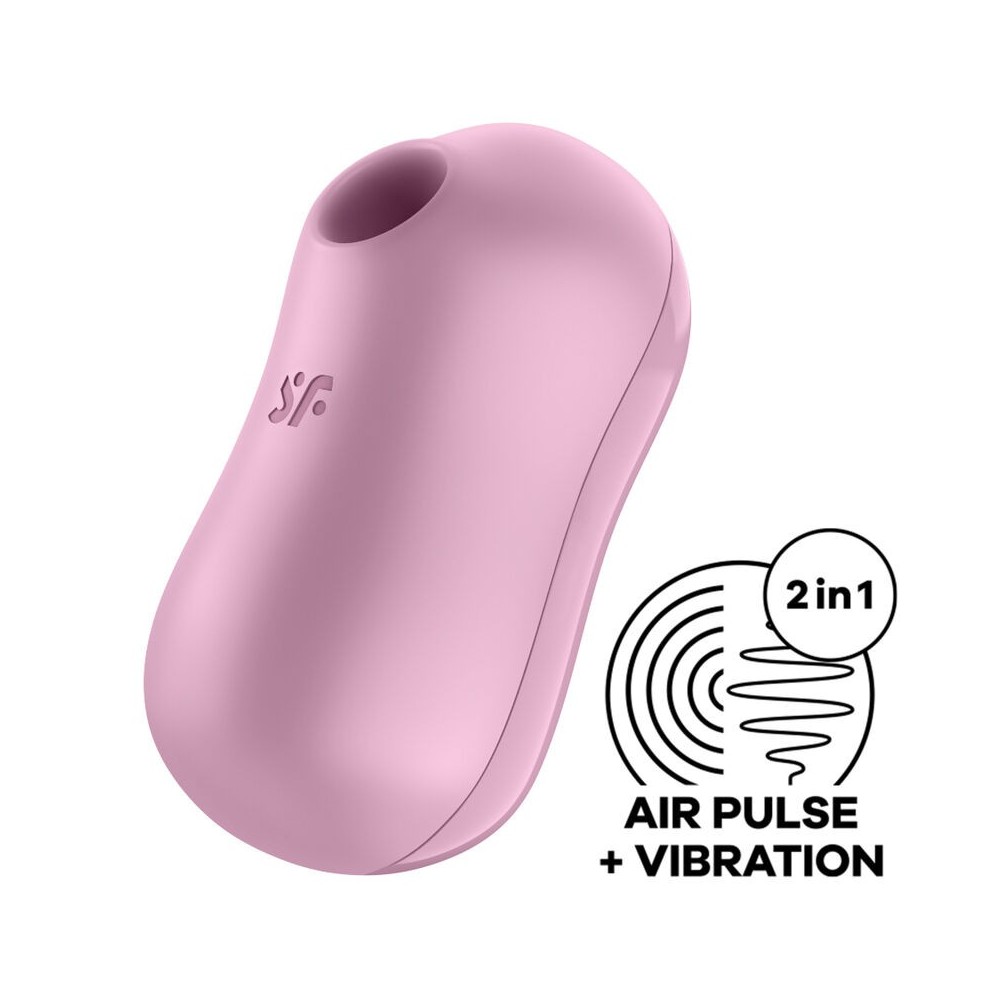 SATISFYER - STIMULATEUR ET VIBRATEUR D'IMPULSIONS D'AIR DE BARBE À COTON LILAS