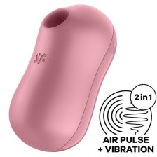 SATISFYER - COTTON CANDY AIR PULSE STIMULATOR & VIBRATOR PINK