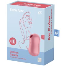 SATISFYER - COTTON CANDY AIR PULSE STIMULATOR & VIBRATOR ROSA