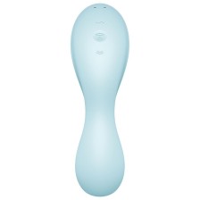 SATISFYER - APPLICATION STIMULATEUR ET VIBRATEUR CURVY TRINITY 5 BLEU