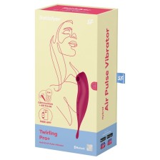 SATISFYER - APPLICATION DE STIMULATEUR ET VIBRATEUR TWIRLING PRO+ ROUGE