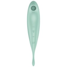 SATISFYER - TWIRLING PRO+ AIR PULSE STIMULATOR & VIBRATOR APP GREEN