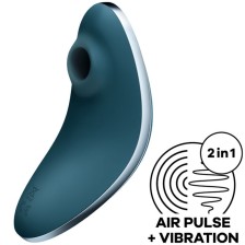 SATISFYER - ESTIMULADOR E VIBRADOR VULVA LOVER 1 AIR PULSE AZUL