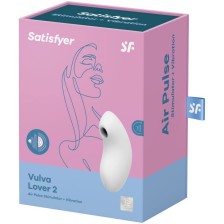 SATISFYER - STIMOLATORE E VIBRATORE A IMPULSI D'ARIA VULVA LOVER 2 BIANCO