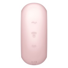 SATISFYER - PRO TO GO 3 ESTIMULADOR E VIBRADOR DE PULSO DE AR DUPLO ROSA