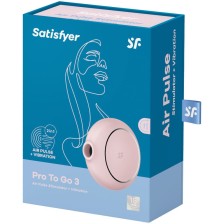 SATISFYER - PRO TO GO 3 DOPPELTER LUFTPULSSTIMULATOR & VIBRATOR ROSA