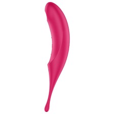 SATISFYER - STIMULATEUR ET VIBRATEUR TWIRLING PRO AIR PULSE ROUGE