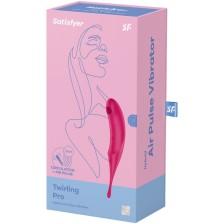 SATISFYER - STIMULATEUR ET VIBRATEUR TWIRLING PRO AIR PULSE ROUGE