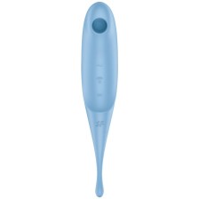 SATISFYER - STIMULATEUR ET VIBRATEUR TWIRLING PRO AIR PULSE BLEU