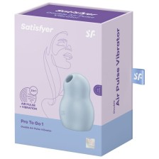 SATISFYER - PRO TO GO 1 DOPPELTER LUFTPULSSTIMULATOR & VIBRATOR BLAU