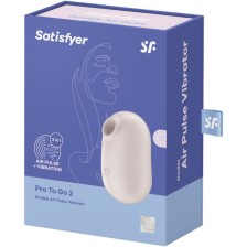 SATISFYER - PRO TO GO 2 DOPPIO STIMOLATORE E VIBRATORE BEIGE