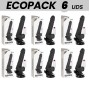 ECOPACK 6 EINHEITEN - BASECOCK REALISTISCHER VIBRATOR MIT FERNBEDIENUNG SCHWARZ MIT HODEN 19.5 CM -O- 4 CM