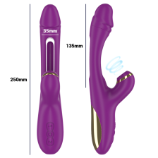 INTENSE - ATENEO VIBRATEUR MULTIFONCTION RECHARGEABLE 7 VIBRATIONS AVEC LANGUE OSCILLANTE ET SUCER VIOLET