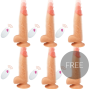 GET REAL - DELUXE THICK DOUBLE-DENSITY TPE DILDO CLEAR 23 CM