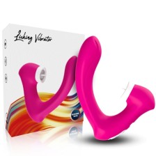 ARMONY - SECRETKISS LECCARE IL CLITORITE VIBRANTE E IL VIBRATORE CURVO FUCSIA