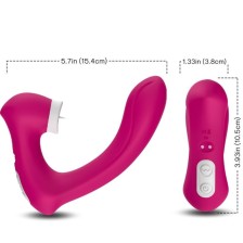 ARMONY - SECRETKISS LECCARE IL CLITORITE VIBRANTE E IL VIBRATORE CURVO FUCSIA