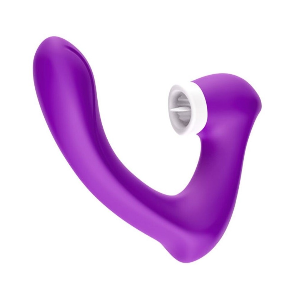 ARMONY - SECRETKISS LICKING CLITÓRIS VIBRATÓRIO E VIBRADOR CURVO ROXO