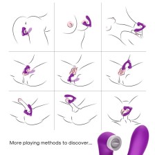 ARMONY - SECRETKISS LICKING VIBRATING CLIT & VIBRATOR CURVED PURPLE