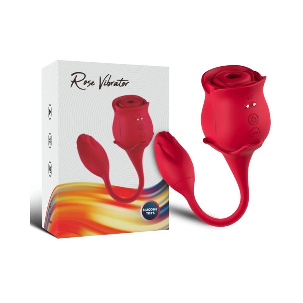 ARMONY - LECCATURA VIBRANTE DEL CLITORIDE ROSA E VIBRATORE ROSSO