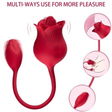 ARMONY - PINK CLITORIS STIMULATOR VIBRATOR WITH TAIL 10 MODES RED