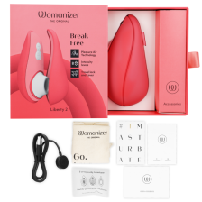 WOMANIZER - LIBERTY 2 CLITORIS STIMULATOR & SUCKER PINK