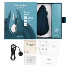 WOMANIZER - LIBERTY 2 KLITORIS-STIMULATOR & SAUGER BLAU