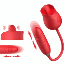 ARMONY - DELIGHT FLOWER VIBRATOR & THRUSTING WITH TONGUE RED