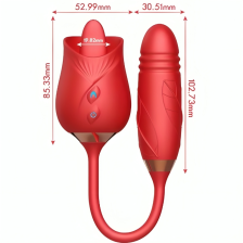 ARMONY - DELIGHT FLOWER VIBRATOR & THRUSTING WITH TONGUE RED