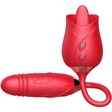 ARMONY - DELIGHT FLOWER VIBRATOR & THRUSTING WITH TONGUE RED