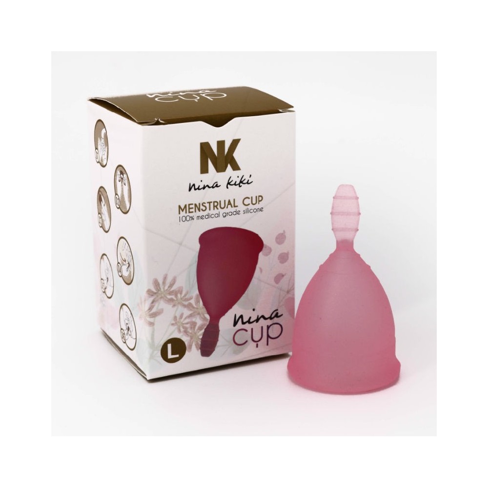 NINA KIKÍ - COPO MENSTRUAL ROSA TAMANHO L 6 + 1 GRTIS