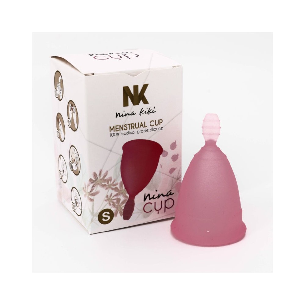 NINA KIKÍ - COPO MENSTRUAL ROSA TAMANHO S 6 + 1 GRTIS