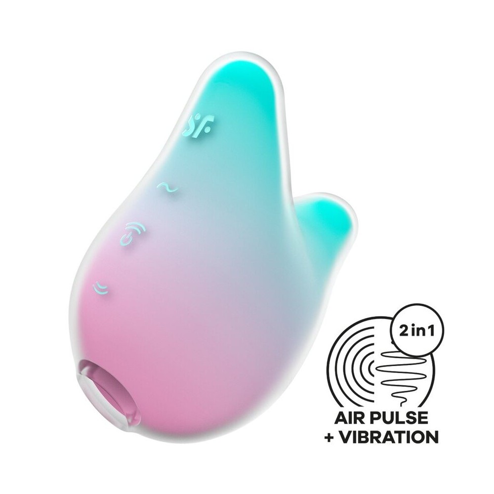 SATISFYER - MERMAID VIBES STIMOLATORE E VIBRATORE MENTA E ROSA