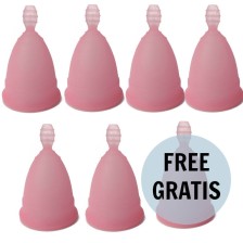 NINA KIKÍ - MENSTRUAL CUP PINK SIZE S 6 + 1 FREE