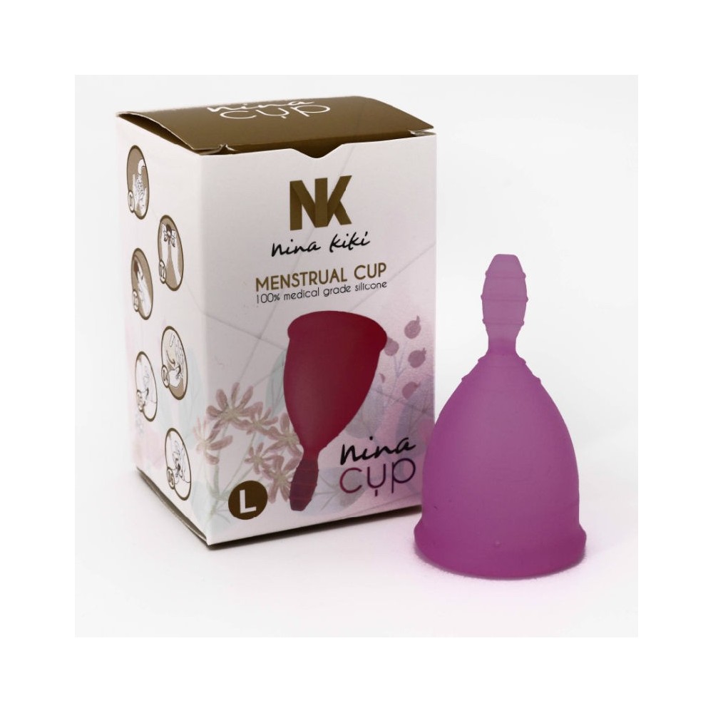 NINA KIKÍ - COPO MENSTRUAL ROXO TAMANHO L 6 + 1 GRTIS