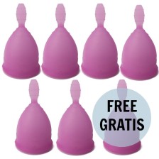 NINA KIKÍ - MENSTRUAL CUP LILA GRÖSSE L 6 + 1 FREI