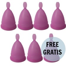 NINA KIKÍ - COPO MENSTRUAL ROXO TAMANHO S 6 + 1 GRTIS