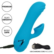 CALEXOTICS - SUNSET BEACH SEDUCER VIBRATORE E STIMOLATORE 10 FUNZIONI BLU