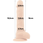 COCK MILLER - HARNAIS + COCKSIL ARTICULABLE DENSITÉ SILICONE 19,5 CM