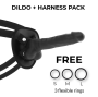 COCK MILLER - HARNESS + SILIKON DICHTE ARTIKULIERBARES COCKSIL SCHWARZ 19,5 CM