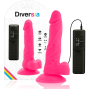 DIVERSIA - DILDO VIBRANTE FLESSIBILE ROSA 18 CM -O- 4 CM