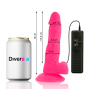 DIVERSIA - REALISTIC FLEXIBLE VIBRATING DILDO PINK 18 CM -O- 4 CM