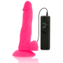DIVERSIA - REALISTIC FLEXIBLE VIBRATING DILDO PINK 18 CM -O- 4 CM