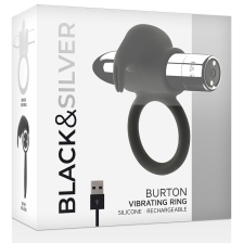 BLACK&SILVER - ANELLO VIBRANTE RICARICABILE BURTON 10V