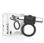 BLACK&SILVER - ANEL VIBRADOR RECARREGÁVEL CAMERON PRATA
