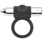 BLACK&SILVER - CAMERON RECHARGEABLE VIBRATING RING SILVER