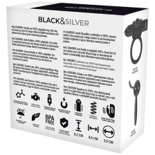 BLACK&SILVER - ANELLO VIBRANTE RICARICABILE CAMERON NERO