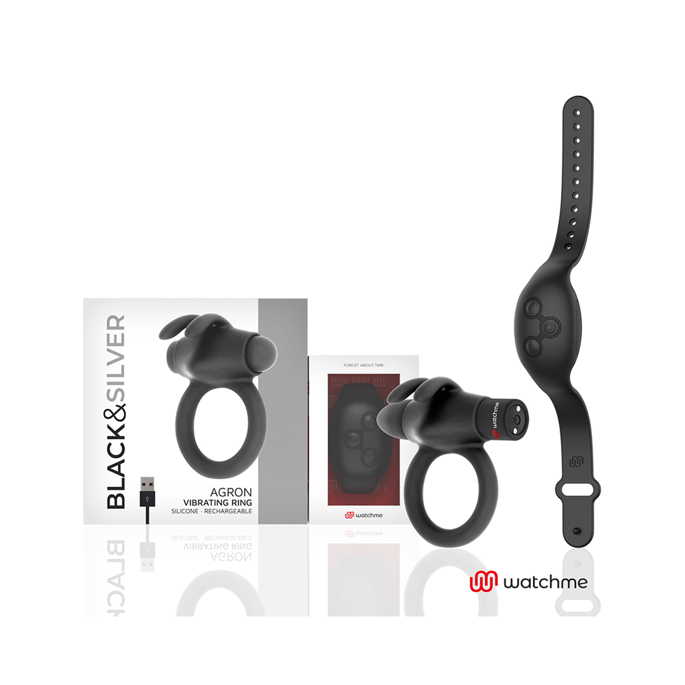 BLACK&SILVER - AGRON REMOTE CONTROL COCKRING WATCHME