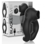 BLACK&SILVER - ANELLO PER IL CAZZO VIBRANTE E LECCANTE IN SILICONE RICARICABILE NERO