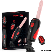 JAMYJOB - MASTURBADOR AUTOMÁTICO BASE PYSTON COM DILDO DE CONTROLE REMOTO