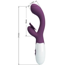 PRETTY LOVE - BUTTERFLY KISS RABBIT VIBRATOR & G-SPOT STIMULATOR LILA